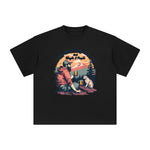 Man Camping With Cat Graphic Tee-INNBLAC Fashion Apparel