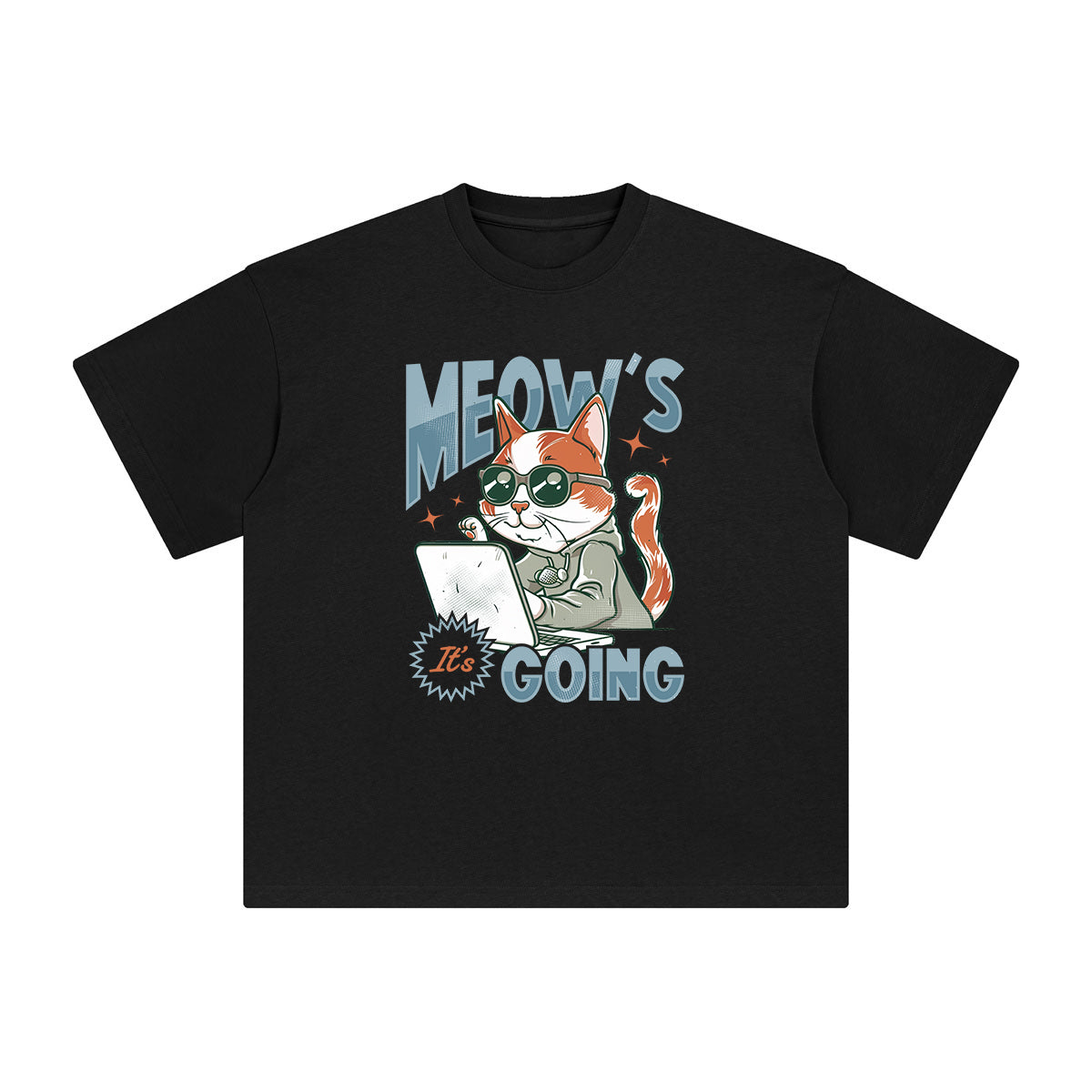 Meow's It Going Graphic Tee-INNBLAC Fashion Apparel