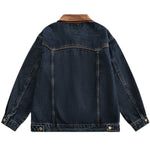 New American Vintage Loose Brown Collar Denim Jacket