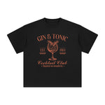 Gin & Tonic Cocktail Club Graphic Tee-INNBLAC Fashion Apparel