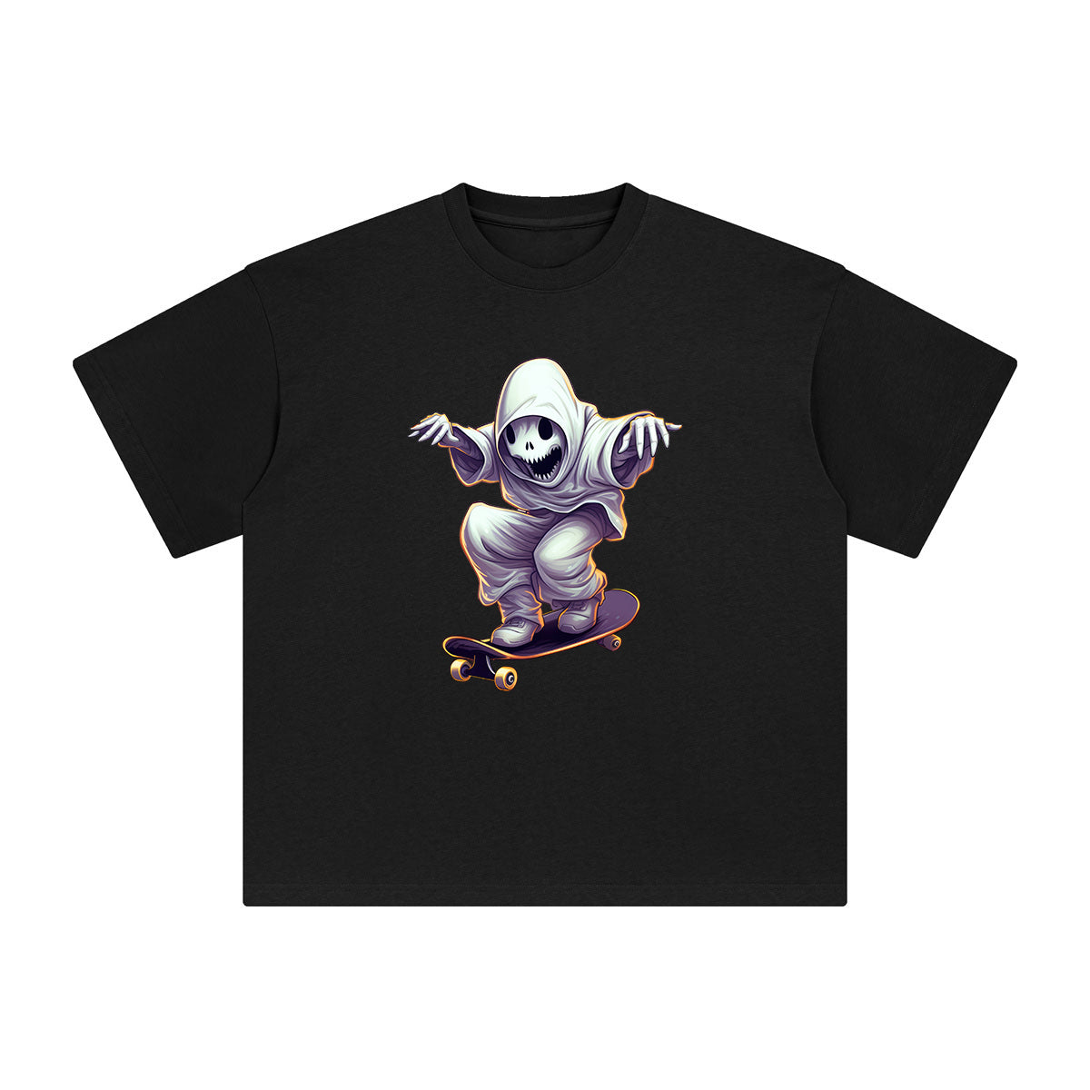 Ghost Skateboarding Graphic Tee-INNBLAC Fashion Apparel