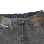 Wrinkle Wash Heavy Ripped Denim Pants