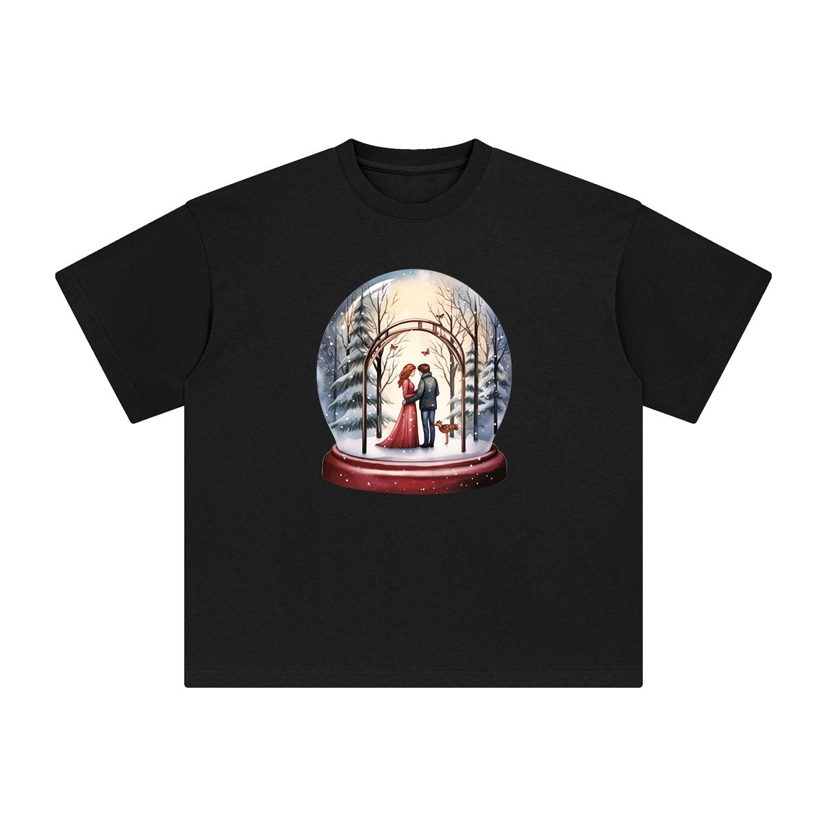 Valentine Snow Globe Graphic Tee-INNBLAC Fashion Apparel