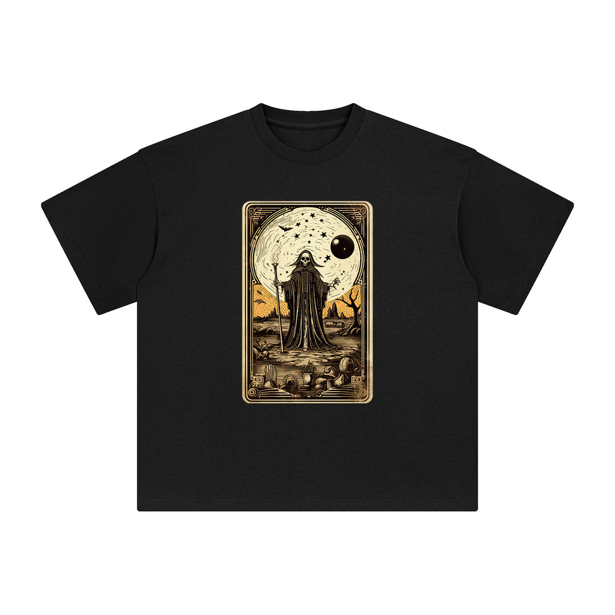 Tomb Tarot Card Graphic Tee-INNBLAC Fashion Apparel