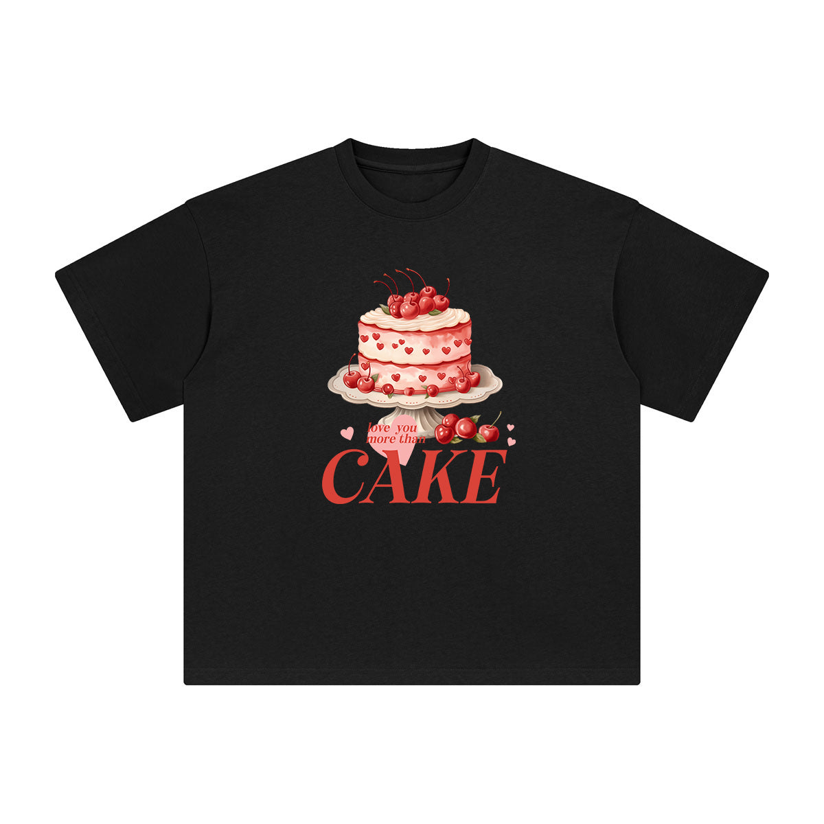 Love You More Than Cake Graphic Tee-INNBLAC Fashion Apparel