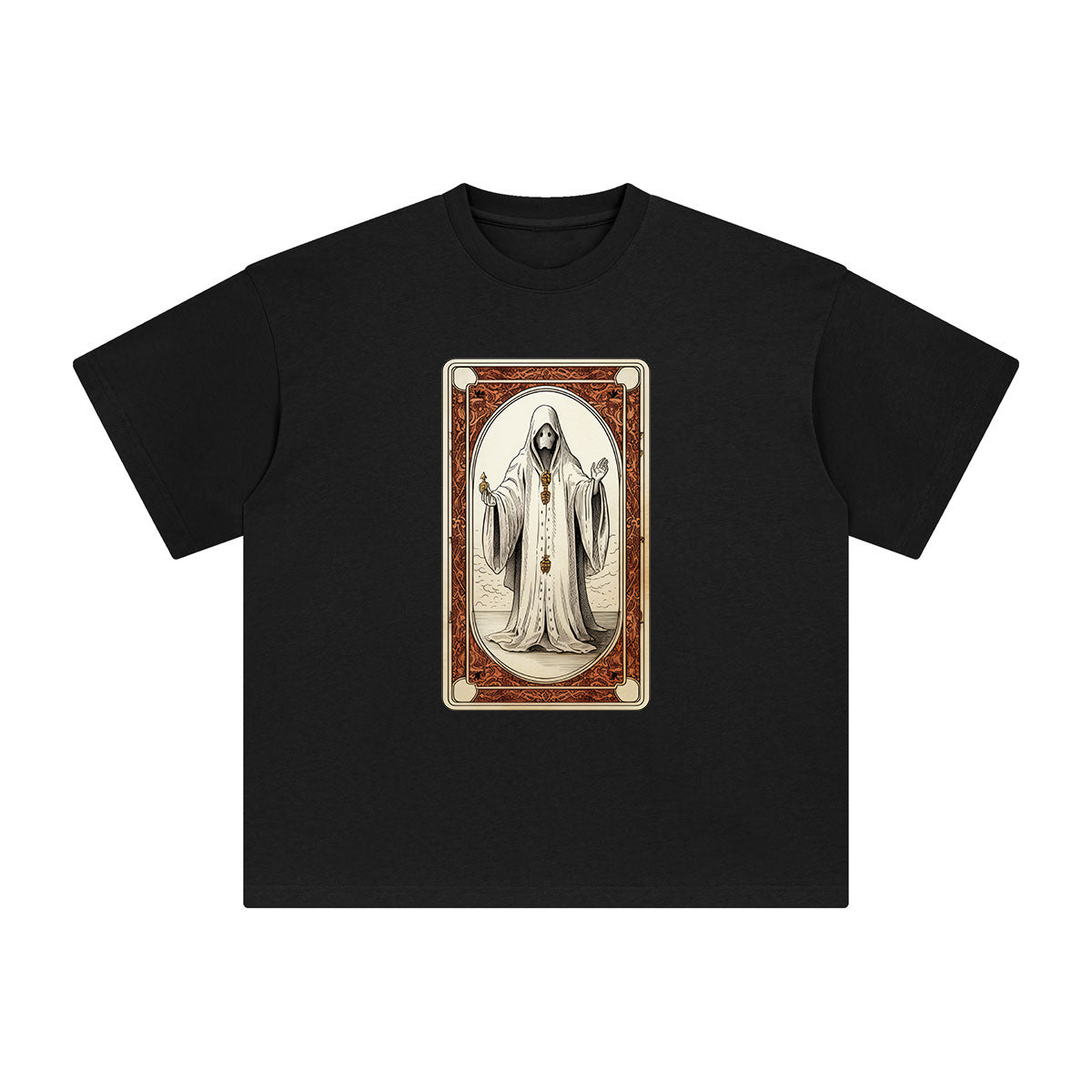 Ghost Tarot Card Graphic Tee-INNBLAC Fashion Apparel
