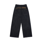 Vintage Embroidered Baggy Denim Jeans