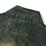 VintageWash Sleeveless Bomber Vest