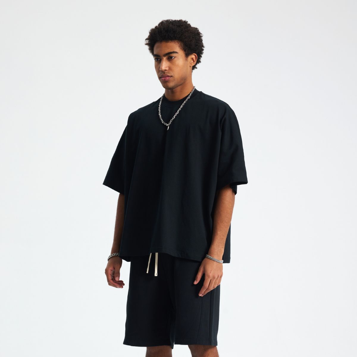 Solid Color Oversized Seamless T Shirt 8oz