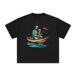 Fisherman Dad & Son Fishing Graphic Tee-INNBLAC Fashion Apparel