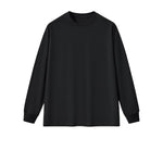 Solid Loose Fit Long-Sleeve Cotton T-Shirt 305gsm