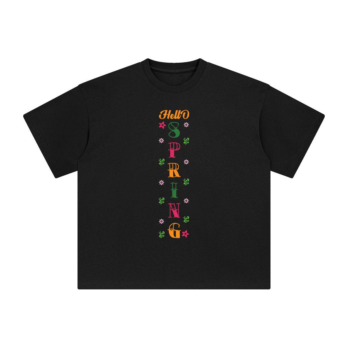 Hello Spring Aesthetic Graphic Tee-INNBLAC Fashion Apparel