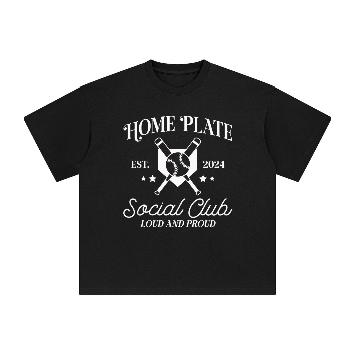Home Plate Baseball Graphic Tee-INNBLAC Fashion Apparel