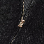 Falda vaquera con bordado de perlas y lavado vintage