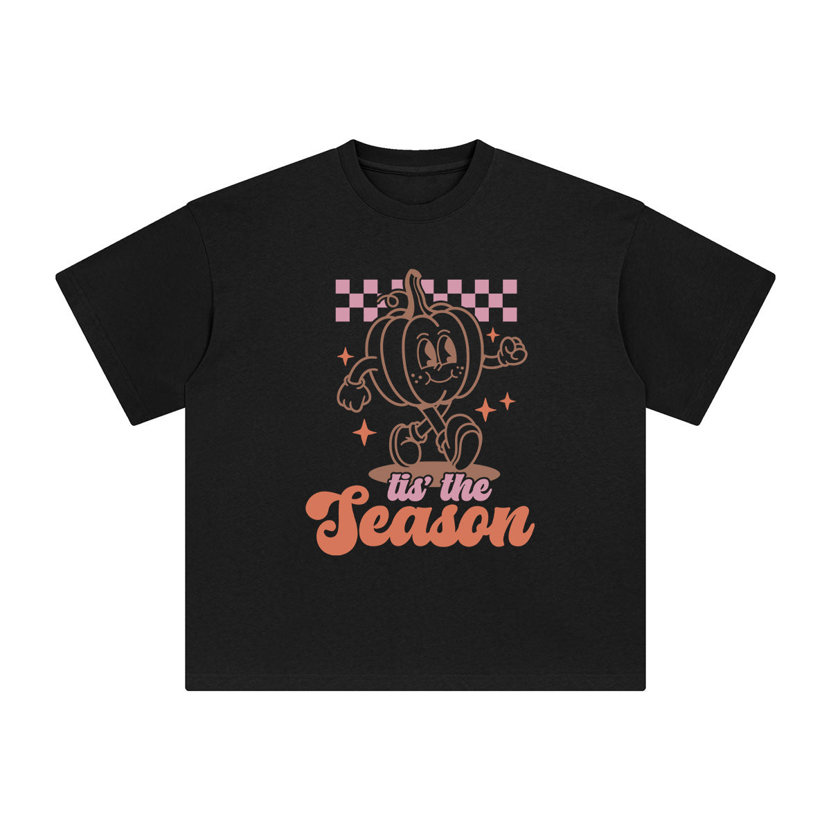 Cartoon Pumpkin Boy Graphic Tee-INNBLAC Fashion Apparel
