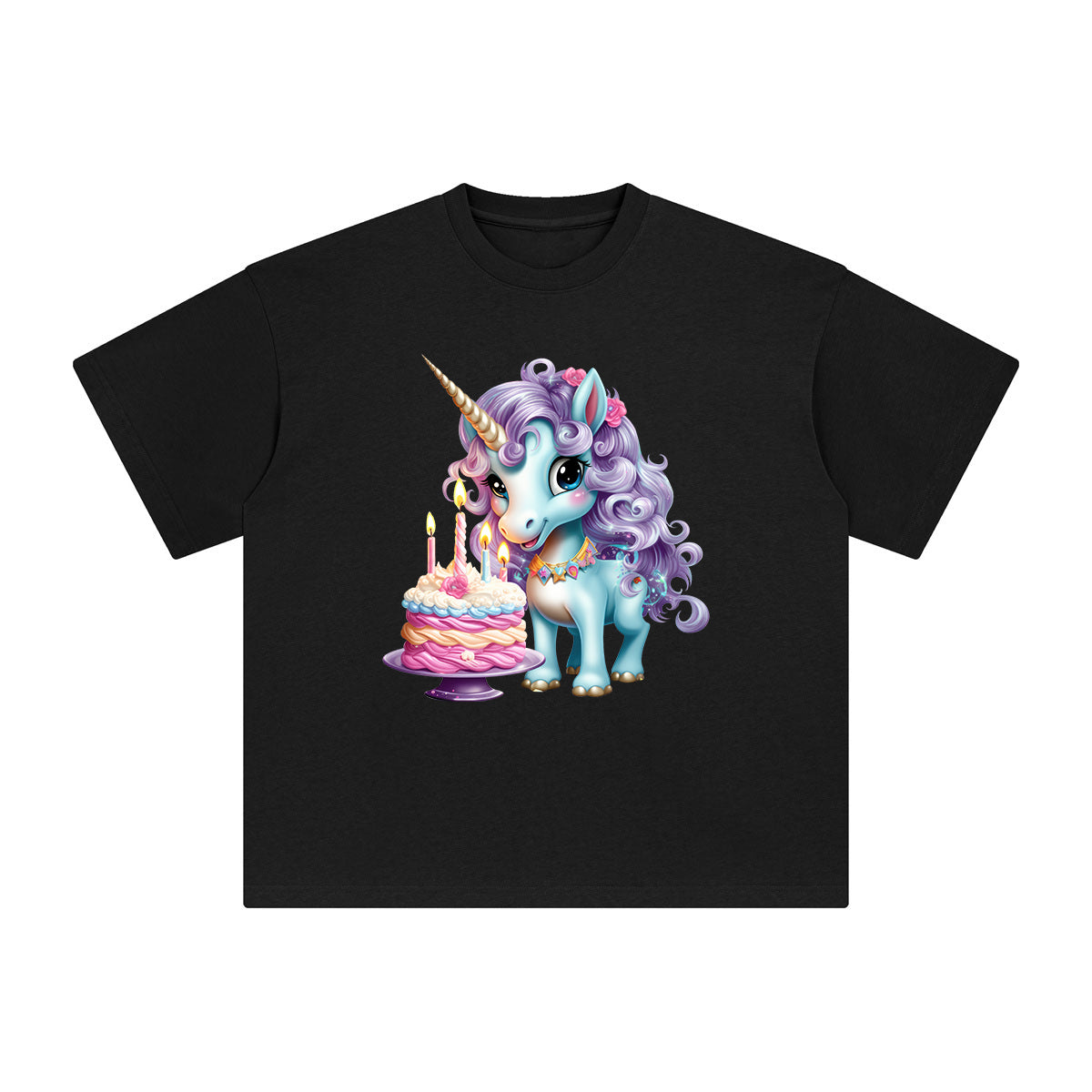 Birthday Unicorn Graphic Tee-INNBLAC Fashion Apparel