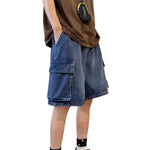 Men’s Baggy Ripped Cargo Denim Jorts