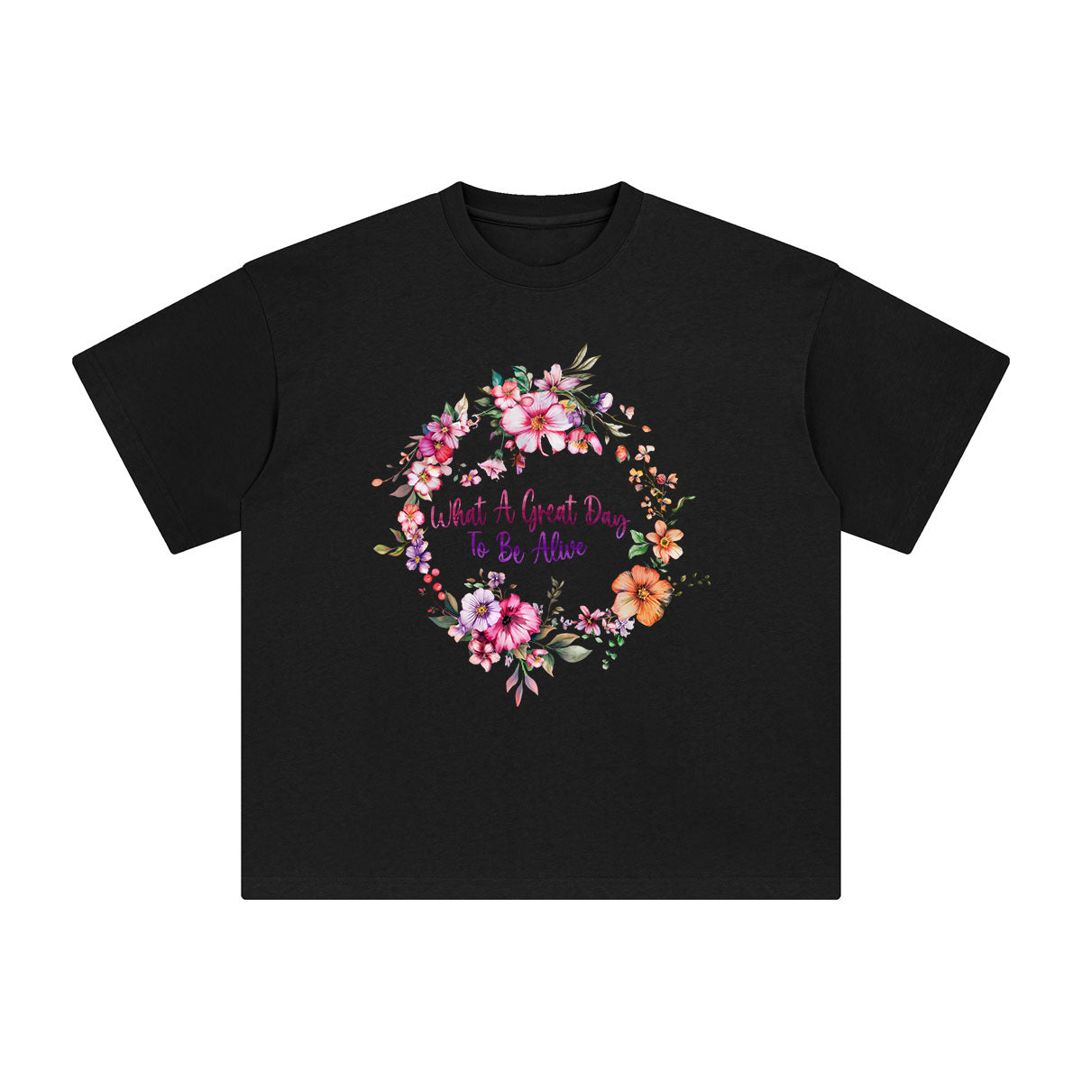 Wreath & Quote Graphic Tee-INNBLAC Fashion Apparel