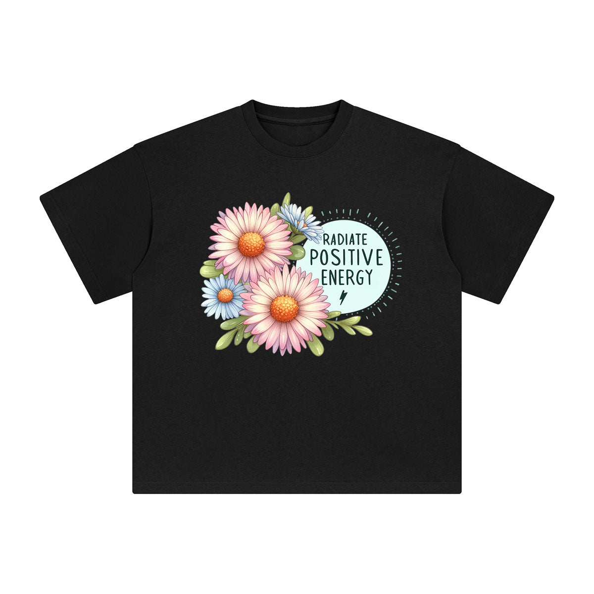 Radiate Positive Energy Graphic Tee-INNBLAC Fashion Apparel