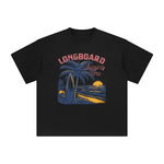 Longboard Surfing Time Graphic Tee-INNBLAC Fashion Apparel