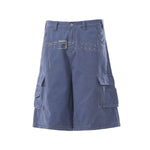 Vintage Washed Rhinestone Denim Bermuda Shorts