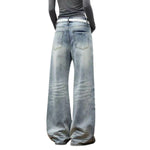 Vintage Washed Wide Leg Bootcut Denim Jeans