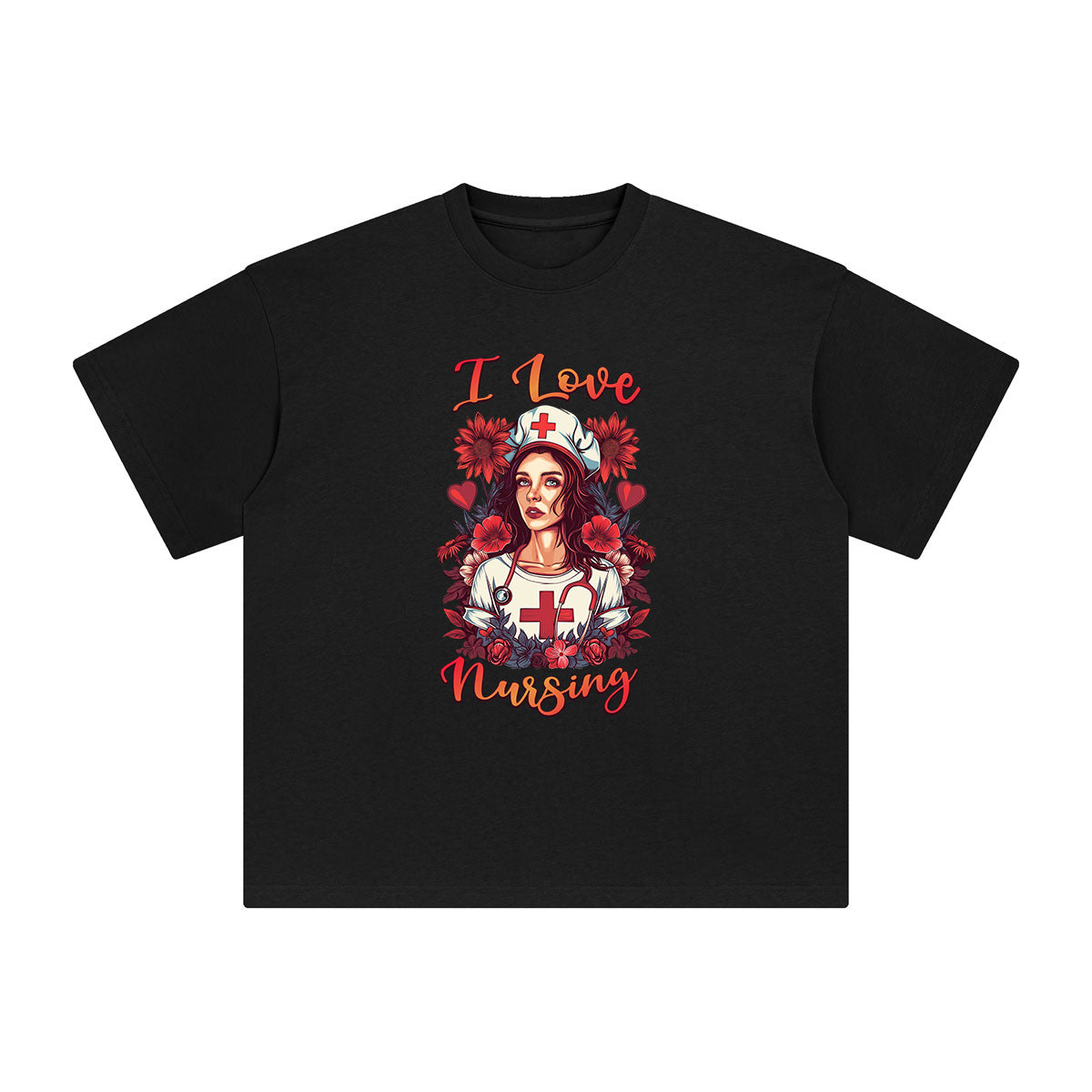 I Love Nursing Graphic Tee-INNBLAC Fashion Apparel