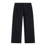 Vintage Multi‑Button Fly Wide‑Leg Straight‑Leg Jeans