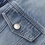 Shorts vaqueros con mariposas bordadas y adornados con perlas