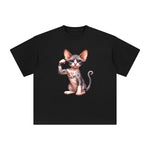Cornish Rex Flexes Muscles Graphic Tee-INNBLAC Fashion Apparel