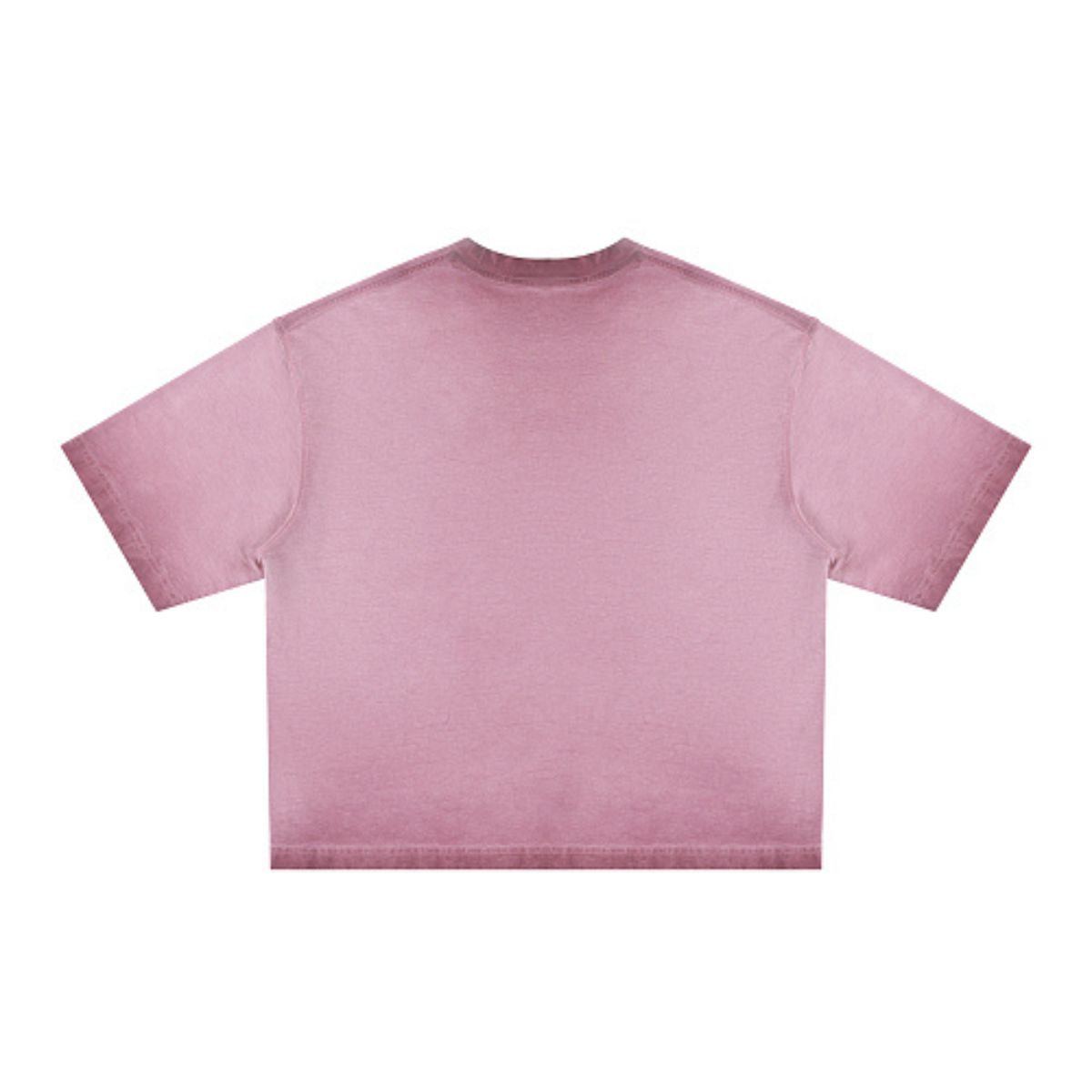 Washed Cotton Boxy Cropped Crew Neck Tee