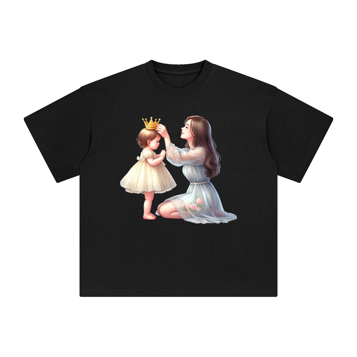 Mom And Baby Princess Graphic Tee-INNBLAC Fashion Apparel