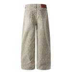 Retro Washed Corduroy Baggy Straight-Leg Pants
