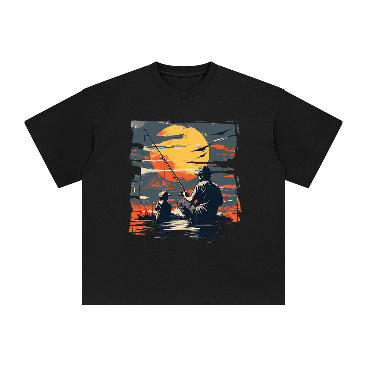 Dad & Son Fishing Graphic Tee-INNBLAC Fashion Apparel