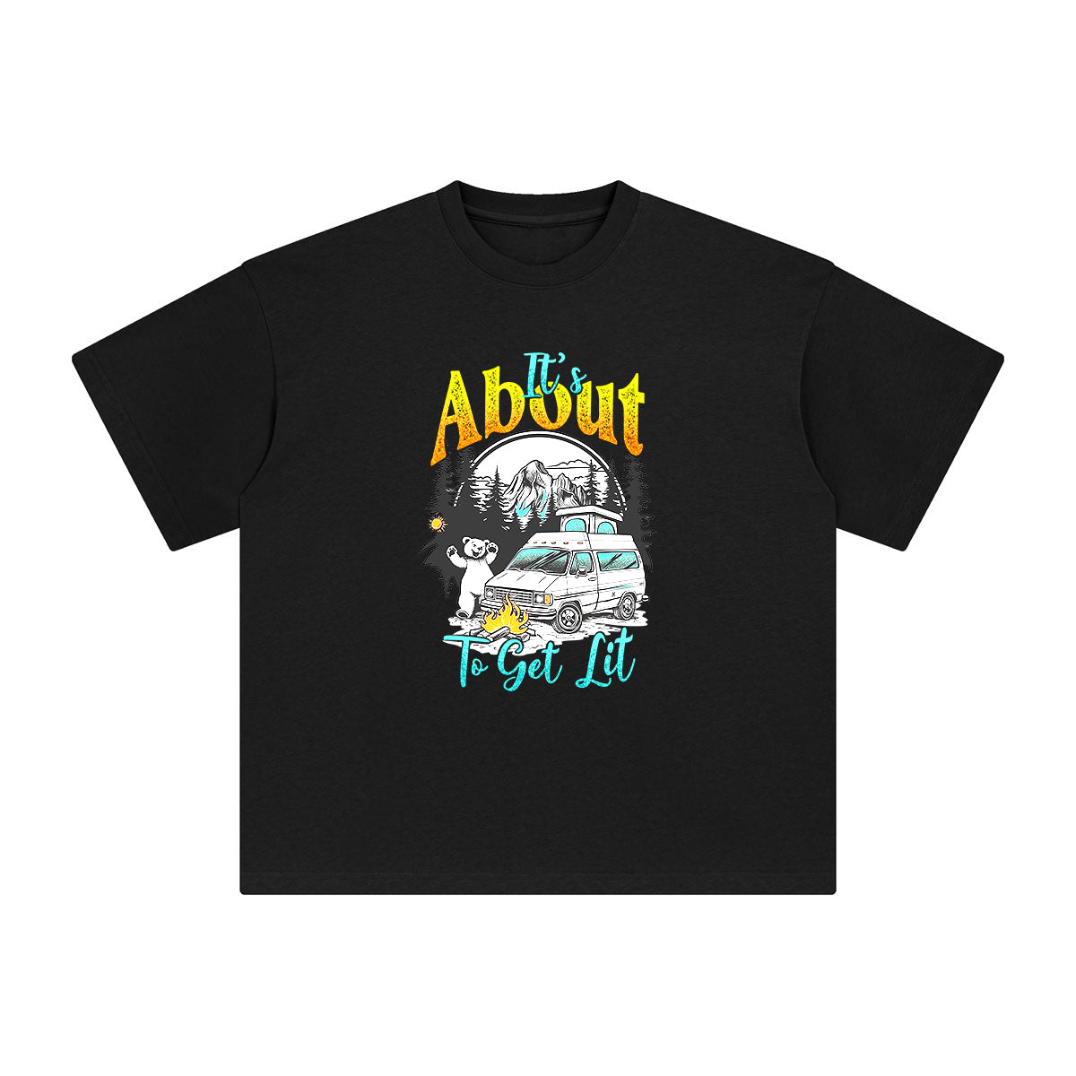 Retro Camping Graphic Tee-INNBLAC Fashion Apparel