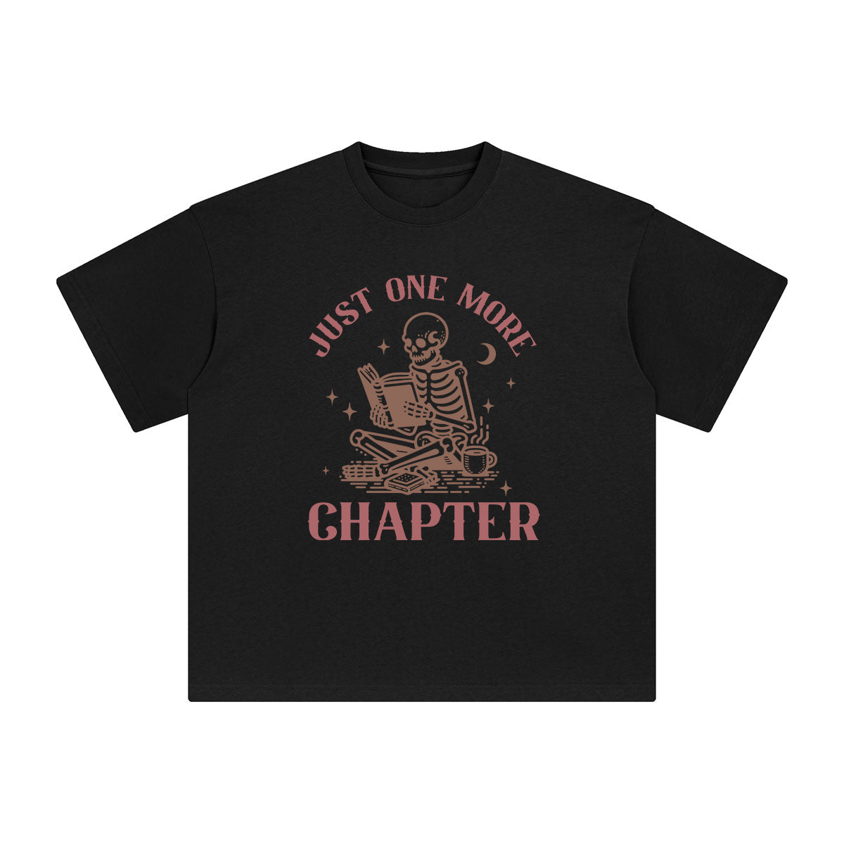 Skeleton Reading Book Graphic Tee-INNBLAC Fashion Apparel