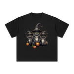 Witch Black Cat Graphic Tee-INNBLAC Fashion Apparel