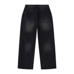 Vintage Distressed Gradient Wide Leg Jeans