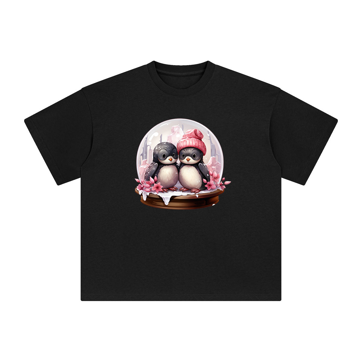 Valentine Birds Globe Graphic Tee-INNBLAC Fashion Apparel