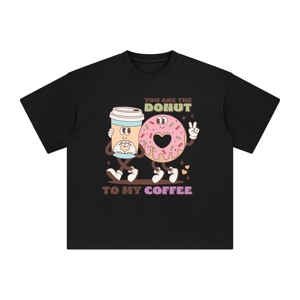 Donut & Coffee Graphic Tee-INNBLAC Fashion Apparel