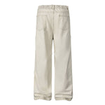 Solid Color Vintage Washed Panel Detail Relaxed Cargo Pants