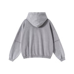 Two-Layer Sleeve Acid Washed Cotton Hoodie