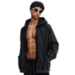 Double Slider Fleece Deconstructed Hoodie