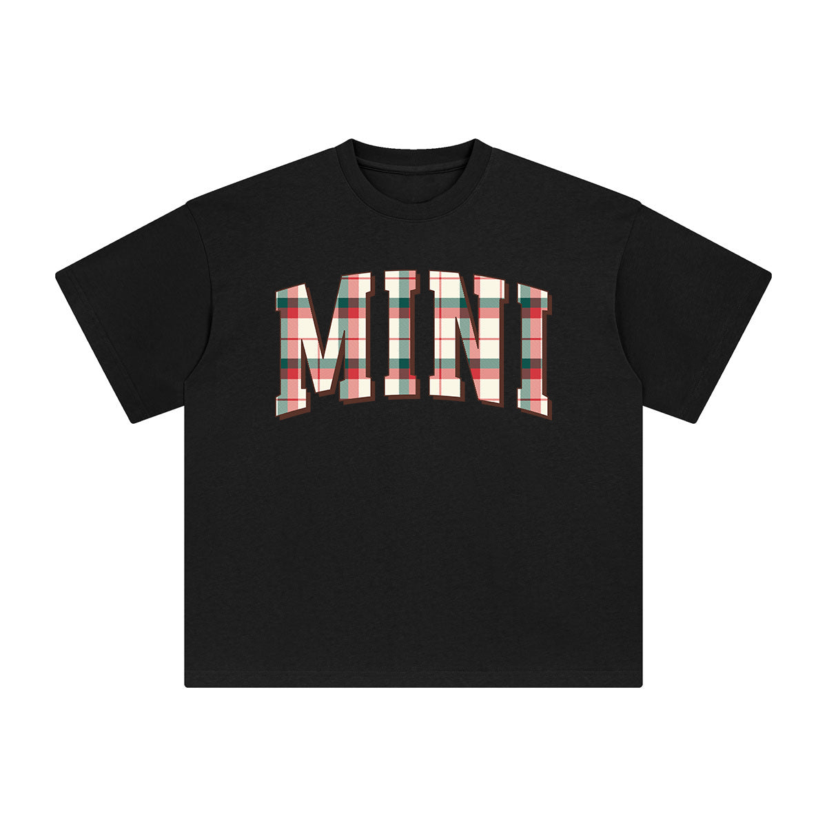 Christmas Plaid MANI Graphic Tee-INNBLAC Fashion Apparel