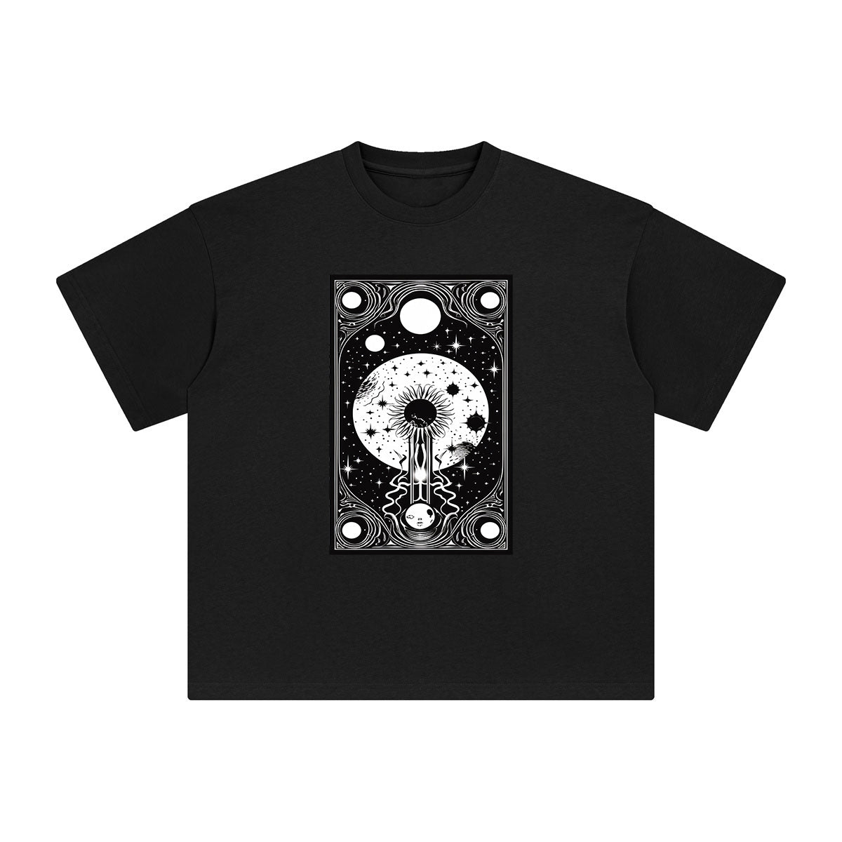 Universe Tarot Card Graphic Tee-INNBLAC Fashion Apparel