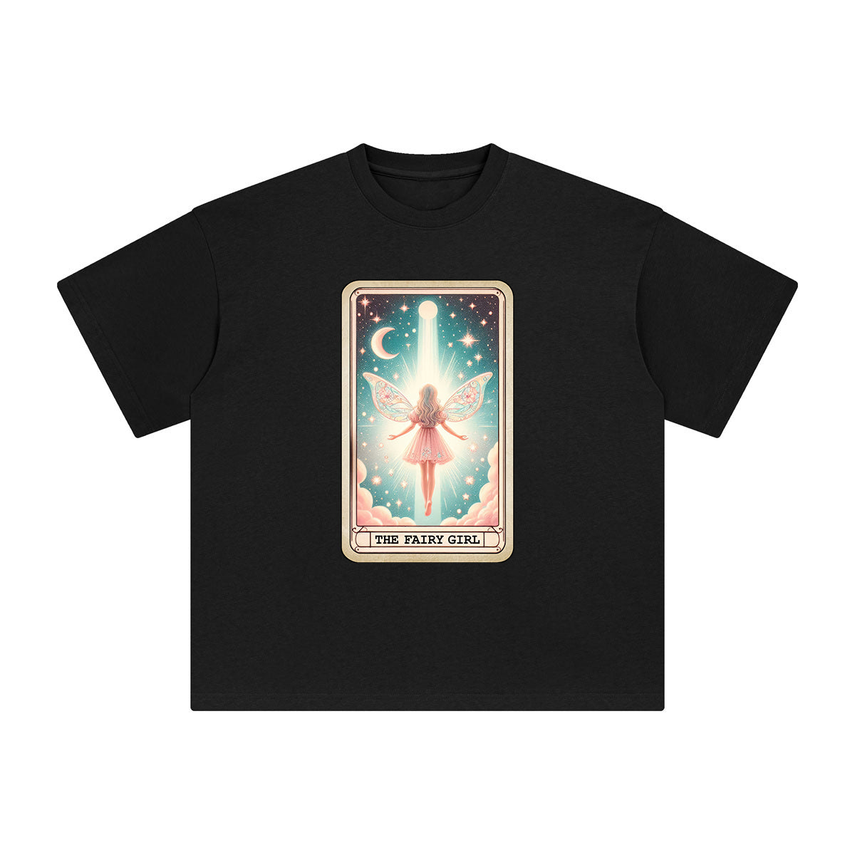 The Fairy Girl Card Graphic Tee-INNBLAC Fashion Apparel