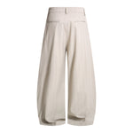 Vintage American Stripe Wide-Leg Curved Trousers