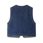 Shorts vaqueros con mariposas bordadas y adornados con perlas