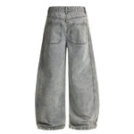 Wide Leg High Waist Distressed Denim Jeans