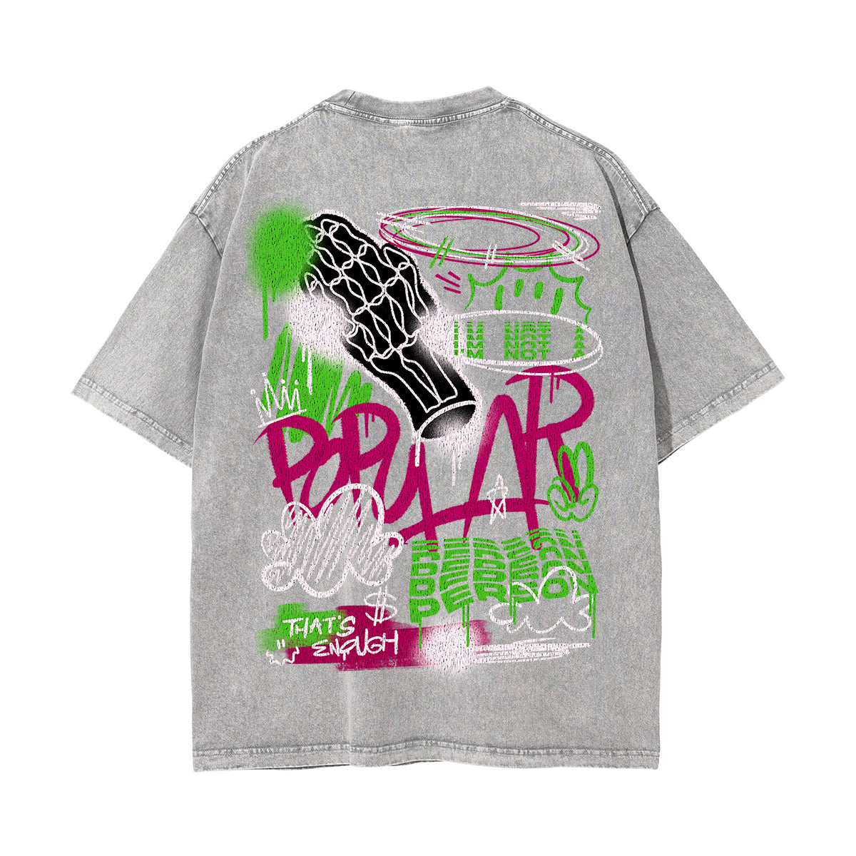 Brutalism Streetwear Graphic Washed Tee-INNBLAC Fashion Apparel